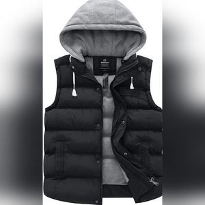 Wantdo Women's Quilted Puffer Vest Thick/Warm Winter Coat with Removable Hood